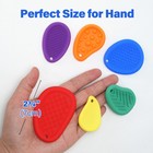 6 Pack Texture Sensory Stone Fidget Toys Stress Relief Soft Silicone Stones