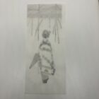 Vintage Original Japanese Woodblock Print Kyoto Sakuraiya Geisha 6 8   x3    White