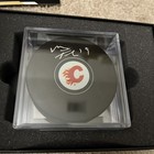 Matthew Tkachuk Signed Calgary Flames Nhl Hockey Puck Auto Autograph Coa 