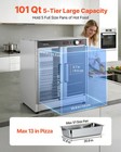 Vevor Electric Hot Box Food Warmer 5-tier Food Warming Cabinet Double Doors