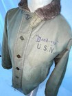 Vtg Wwii 40s Mens 38 40 Us Navy N-1 Green Deck  dead-eye  Jacket