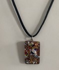 Beautiful Vintage Italian Murano Glass Pendant Leather Cord Necklace 22   