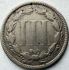1875 3 Cent Nickel Nice Details Key Date U s  Coin