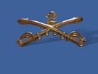 2nd Cavalry Swords Sabers  Military Hat Pin 2nd Cavalry Regiment Badge 