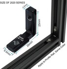 Blccloy 20pcs 2020 Aluminum Extrusion Black Corner Bracket T Slot Inside L Sh   