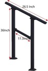 Hand Rails For Outdoor Steps   stair Handrail   Indoor 2 Step  Black-straight