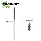 6pcs Pipe Cleaners Brush Set 0 16 Inch Stainless Steel Bristles For Tube Silver