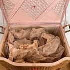 Vintage French 1910s Silk   Organza Lace Large Dress Trim Pink 115cm Used