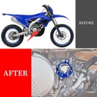 Blue Cnc Clear Oil Filter Cover Cap For Yamaha Yz250f 2014-2024 Yz450f 2010-2022