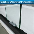 54  Semi-frameless Black Sliding Shower Door 72 h Tempered Glass Shower Door