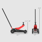 Homcom 3 Ton Big Wheel Off-road Jack  Hydraulic Car Jack With Extra Saddle
