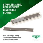 Unger Commercial 100 Replacement Stainless Steel Blades     Case Of 10 Dispense   
