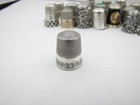 Diamond Flowers Size 10 Simons Sterling Silver Thimble No Holes Vintage Antique