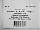 Cornelius Uf-1   Ufb-1 O-ring Kit   R s 010-123k   Fda Epdm Material