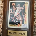 Michael Jordan Chicago Bulls 1992 Nba Finals Vintage Sports Plaque