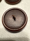 Vintage 1930s 40s Brown Plastic Coat Buttons 1      Large Shank Set Of 6