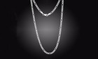  925 Sterling Silver Unisex Italian 3mm Solid Figaro Chain Necklace 16 -30 