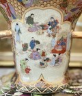Japanese Satsuma Vase With Gold Gilt Porcelain Pot With Handles