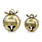 Member s Mark Oversized Jingle Bell D  cor  Gold Set Of 2