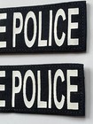 State Police Patch 6x2 Black Cordura W white Lettering Hook Back 2 Pieces