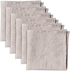 100  Pure Linen Dinner Cloth Napkins 15 X 15 Inch Natural - Set Of 6 Pack Europe