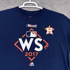Houston Astros 2017 World Series Champion Shirt Mens Large Blue Mlb Baseball