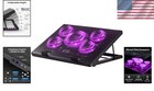 5-fan Laptop Cooler With Usb Hub  Height Adjustable Stand For 12-17  Laptops