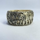 Tibetan Bangle Silver Metal Repouss   Bracelet