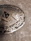 Vintage Sterling Masonic Belt Buckle