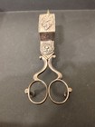 Vintage Silver Plated Stamped Candle Wick Snuffer Scissors 