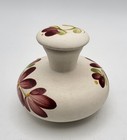 Vintage Pottery Perfume Bottle Floral Design 6cm Dia X 5cm H