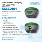 Sma28h Laser Rover With Collector Rtk Dual Cameras Gnss Receiver Visual Stakeout