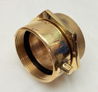 Fire Hydrant Fdc Female Snoot Swivel 3  Npt X 3  Swivel Nst Polish Brass
