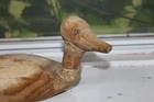 Vintage Antique Solid Bare Wood Duck Rustic Primitive Folk Art Decoy Figurine