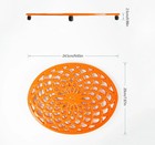 Enameled Cast Iron Oval Trivet With Rubber Pegs Metal Trivet For Hot Dishes