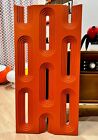 Panel Decor Modern Wall Space Age Style Orange Panel Groovy  Mid-century Style