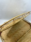 Vintage 80s Bamboo Rattan Serving Trays Set Of 4 Tiki Palm Beach Mcm