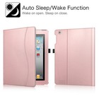 For Apple Ipad Multi-angles Folio Case Cover Stand With Pocket Auto Wake sleep