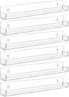 6 Pack Clear Nail Polish Rack Wall Mounted 15  Invisible Acrylic Shelf