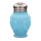 Victorian Era Eapg Dithridge  26 Heart Blue Glass Single Salt Shaker 3 1 4  Tall