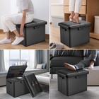 Storage Ottoman With Lock fireproof Folding Ottoman Foot Rest Stool Storage C   