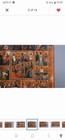 Fine Antique Russian 19thc Painted Wood Icon With Numerous Multiple Saints