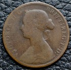 1864 Nova Scotia One Cent Large Cent - Bronze - Queen Victoria - Royal Mint