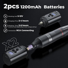 2pcs Batteries Wireless Tattoo Pen Machine Kit Complete For Beginners