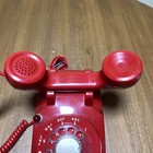 Vintage Itt Red Rotary Dial Desk Telephone 1977 Model 500 Tested