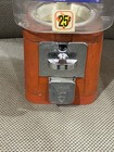 Vintage  25 Oak Acorn Gumball Vending Machine Works Great Lock And Key Included