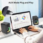 Orow Computer Speakersusb Powered Desktop Speakers With 6 Lights Modesbluetoo   