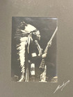 Vintage Native American Indian Framed Photograph Of  chief Pro   Moorhouse Photo
