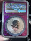 2024 Great Britain   2 Lion And Eagle Ms 70 Ngc  999 1oz Silver Icy Purple Bert