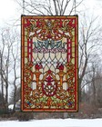 20  X 34  Tiffany Style Stained Glass Window Panel  Hf116